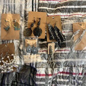 BOUTIQUE Style Earrings Womens Mixed Materials Statement Dangle Boho NEW Lot 7